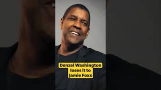 Denzel Washington cracks up to hilarious Jamie Foxx impression [upl. by Toulon]