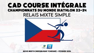 Biathlon  Relais Mixte Simple  Nove Mesto RepubliqueTchèque CDM 2324 Replay CAD 15022024 [upl. by Nnairek494]