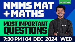 NMMS 2024  MAT  Maths  Most Important Questions  Xylem Class 8 [upl. by Eupheemia]