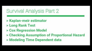 Survival Analysis  Part 2  Cox Regression amp More [upl. by Idona]