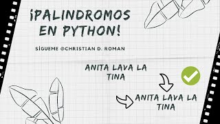 Palindromos en Python paso a paso [upl. by Chouest]