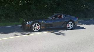 Ferrari 599 GTB Leaving CARS amp COFFEE in Vancouver [upl. by Jollenta]