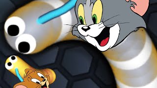 Slitherio New Skin Tom and Jerry Skin Fastest Snake Ever  Epic Slitherio Gameplay [upl. by Wolliw]