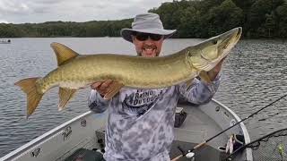 2 Muskies on Rusty’s Custom Lures Counterpunch Musky Fishing fishing musky Muskie [upl. by Atikat]