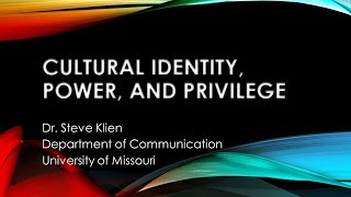 Cultural Identity Power and Privilege [upl. by Ledoux]