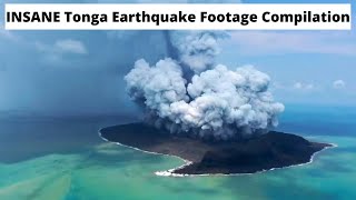 Massive Shockwave Hits Tonga Beach Multiple videos  angles [upl. by Bolan]