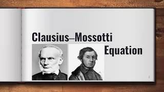 Clausius–Mossotti EquationDielectricsBTECH Applied PhysicsMSC [upl. by Etti]