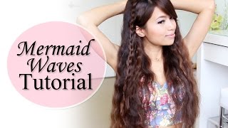 Mermaid Waves Hair Tutorial feat NuMe Pentacle Wand Deep Waver [upl. by Zzabahs]