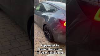 POPPERAZZI PO Doesn’t Know How To Open The Doors On A Tesla Truck In Houston Tx With Tommy Gzz… [upl. by Shushan162]