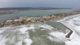 FRONTIGNANPLAGE filmé par un DRONE pendant la TEMPÊTE [upl. by Ainel]