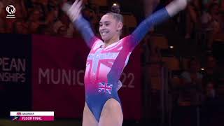 Jessica GADIROVA GBR  2022 European Champion floor [upl. by Drarehs103]