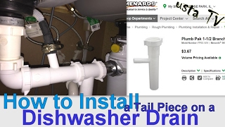 How to Install a Tail Piece on a Kitchen Sink With a Dishwasher Drain Vedat USTA [upl. by Lull]