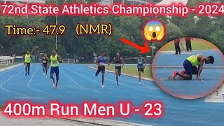 UNDER23 MEN 400M RUN FINAL 72 WB STATE CHAMPIONSHIP  KALKATA SAI [upl. by Thunell]