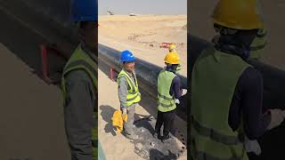 Pipeline Pigging and internal Cleaning part1 pipelining pipelineconstruction shortvideo pigging [upl. by Hsiwhem]