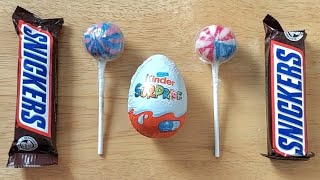 One More Kinder Surprise Cutting Asmr  Candy Whisper Asmr  Raimbow Lollipops  Mixing Candy [upl. by Ethe667]