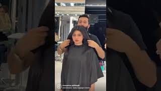 Hair color oussama sabbagh cut cute Dubai day new color [upl. by Andriana]