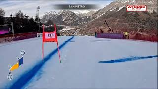 Bormio  course for mens Super G race Dec 29 2022 through the eyes of Nicolo Molteni [upl. by Toth]