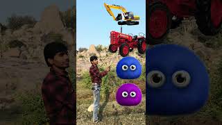 Furry head to Tractor Jcb Roller amp Truck vfx magic video shorts [upl. by Aryajay]