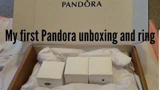 My first pandora unboxing and ring [upl. by Leshia]