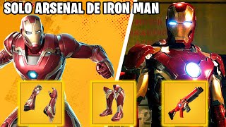 GANANDO SOLO con el ARSENAL de IRON MAN  Nueva skin Mark45 en Fortnite [upl. by Tullius]