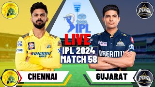 Live CSK Vs GT 59th T20 Match  Cricket Match Today  GT vs CSK live liveipl [upl. by Seaman]