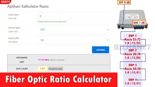 Aplikasi Kalkulator Splitter Rasio untuk Menghitung Rumus Redaman ODCODP [upl. by Dnalloh469]