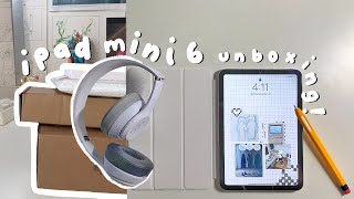  ipad mini 6 unboxing amp accessories  making my lockscreen [upl. by Ellicott]