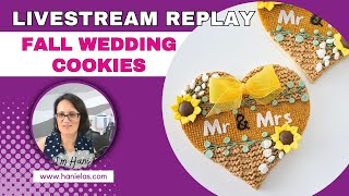 Fall Wedding Cookies  Live Cookie Decorating [upl. by Melborn525]