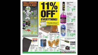 Menards 11 OFF Everything Flyer Ad MailIn After Rebate Deals Sale 0908202209182022Week 30 [upl. by Angele]