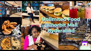 Inorbit Mall Hyderabad Fusion 9 amp Amnesia Sky Bar  Lunch Buffet at Inorbit Mall  Unlimited Food [upl. by Nalim]