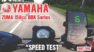 Yamaha Zuma 158cc BBK Project SPEED TEST with mod review YamahaZuma SmallEngineVelocity SpeedTest [upl. by Weissman12]