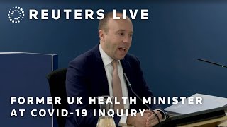 LIVE Matt Hancock Former UK health minister gives evidence at COVID inquiry [upl. by Trebreh191]