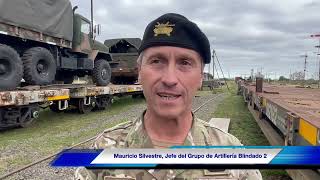 EJERCICIOS MILITARES en ESTACIÓN BASAVILBASO del Urquiza Mesopotámico 15062023 Trenes Argentinos [upl. by Serene]