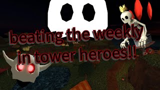 Beating the weekly challenge in Tower Heroes [upl. by Enirod382]