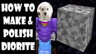 How to make and polish diorite in minecraft [upl. by Baer]