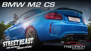 STREETBEAST BMW M2 CS  2x70mm Klappenanlage  flap controlled exhaust system [upl. by Oshinski]