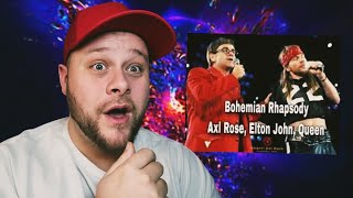 🔥QueenElton JohnAxl Rose🔥 Bohemian Rhapsody Reaction queen [upl. by Rimahs]