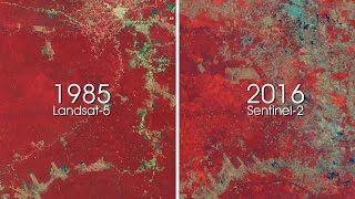 ESA shows 30 years of deforestation in Amazon rainforest [upl. by Atterahs472]