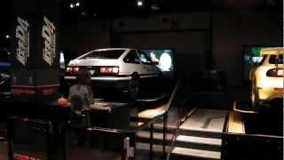 Initial D arcade game with real cars at Sega Joypolis Tokyo [upl. by Alim]