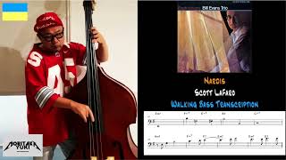 No78 Walking Bass Transcription  Nardis  Scott LaFaro [upl. by Delwin683]