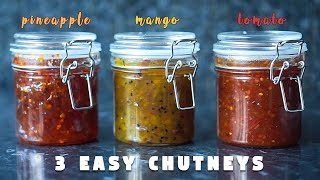 3 Easy Chutney Recipe  Sweet and Spicy  Hungry for Goodies [upl. by Maclean]