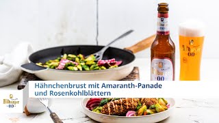 Hähnchenbrust mit AmaranthPanade und Rosenkohlblättern [upl. by Atelahs]