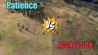 Patience Vs Push  1 TC Aggression in AOE 4 English Focus [upl. by Merwyn]