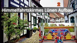 Himmelfahrtskirmes Lünen Aufbau 2024 4K 2 [upl. by Airdnaed]