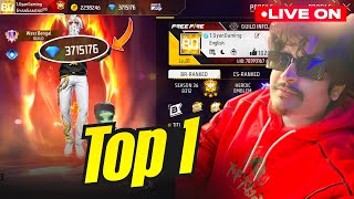 CS RANK TOP 54 GRANDMASTER Raistar amp GyanGaming is Back Free Fire Live [upl. by Nurav]