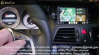 GLAEM  Mercedes c207 w212 NTG4 update to NTG47 Android Auto i Carpaly plus zmiana licznika kolor [upl. by Einhpad]