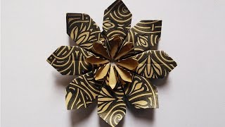 Paper Hand Work  New Origami Flower  HandiWorks 23 [upl. by Senn]