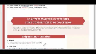 Grammaire expliquée du français Lexpression de lopposition et de la concession préposition avec l [upl. by Dixie]