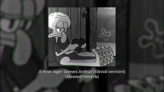 A Year Ago  James Arthur tiktok versionslowedreverb [upl. by Ennaeus953]