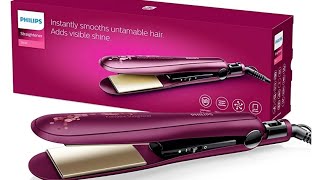 Philips Hair straightener review and unboxing [upl. by Hatnamas]